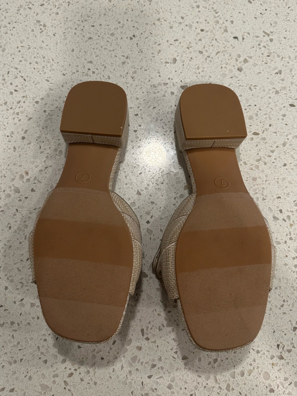 a new day Beige Woven Slide Heels for Women - Picture 2 of 2